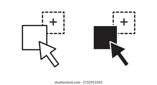 Icono de arrastrar y soltar para Web y App. Ilustración vectorial eps