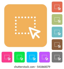 Drag and drop operation icons on rounded square vivid color backgrounds.