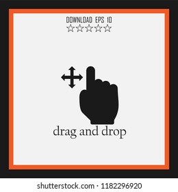 drag and drop sketch vector icon
