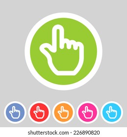 Drag hand flat icon