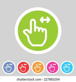 Drag hand flat icon
