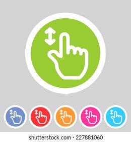 Drag hand flat icon