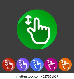 Drag hand flat icon