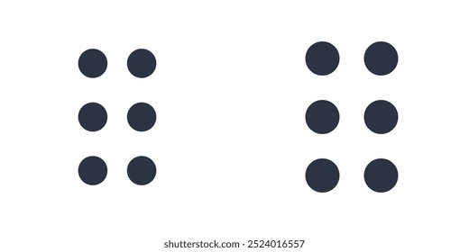 Drag Handle or Grab Handle simple icons set designed in filled, outline, line and stroke style