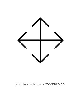 Logotipo lineal del icono de arrastre aislado