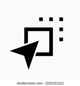 Icono de arrastre. Mover símbolo de objeto.