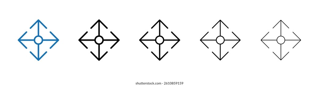 Drag icon Outline vector logo for web ui