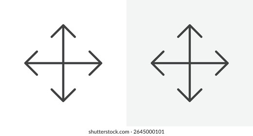 Icono de arrastrar Signo de Vector de contorno