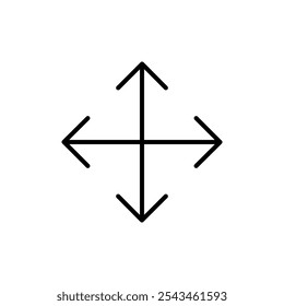 Ícone Arrastar Vetor de contorno para interface do usuário da Web