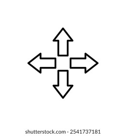 Icono de arrastre Conjunto de Ilustración vectorial de línea fina