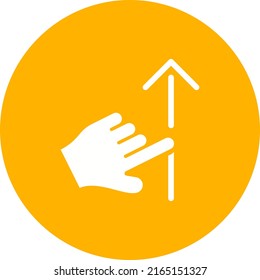 Drag Up icon vector image. Can also be used for Media Buttons. Suitable for mobile apps, web apps and print media.