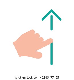 Drag Up icon vector image. Can also be used for Media Buttons. Suitable for mobile apps, web apps and print media.