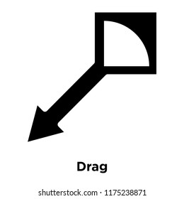 Drag icon vector isolated on white background, logo concept of Drag sign on transparent background, filled black symbol