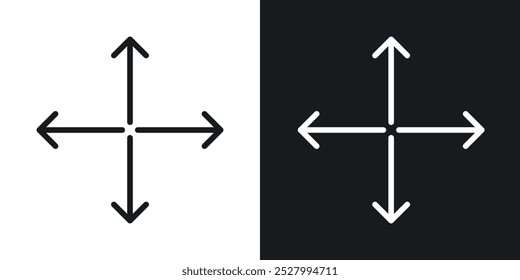 Conjunto de iconos de Vector de icono de arrastre relleno negro y estilo delineado.