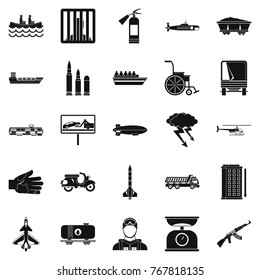 Drag icons set. Simple set of 25 drag vector icons for web isolated on white background