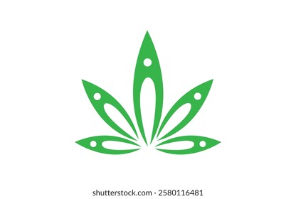 Drag leaf logo or Cannabis Abstract Logo Design