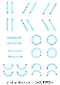Drag line Training arrows for kids learning 