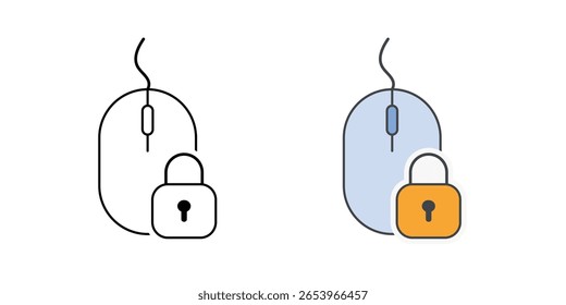 Drag lock feature icon showing a mouse in drag motion with a lock symbol, ideal for motor accessibility, click-and-hold assistance, and adaptive interface control.