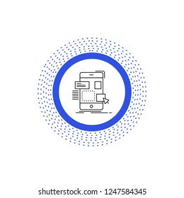 drag, mobile, design, ui, ux Line Icon. Vector isolated illustration