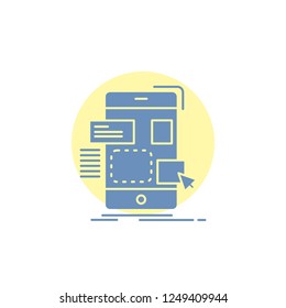 drag, mobile, design, ui, ux Glyph Icon.