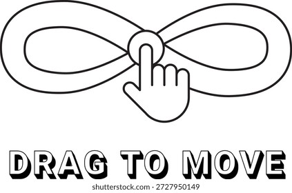 Arrastre Para Mover El Icono De Gesto Infinito