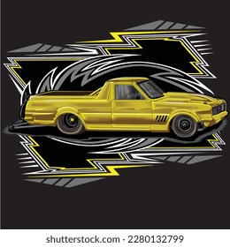 drag race illustration isolated in black background for poster, t-shirt, graphic design, business element and card