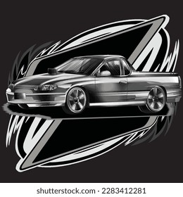 drag race illustration isolated in black background for poster, t-shirt, graphic design, business element and card