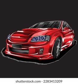 drag race illustration isolated in black background for poster, t-shirt, graphic design, business element and card