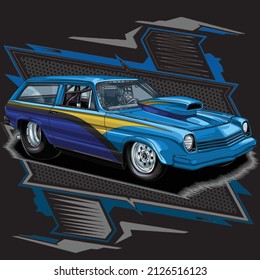 drag race isolated on black background for poster, t shirt print, business element, social media content, blog, sticker, vlog, and card. vector illustration.