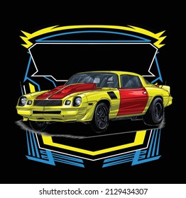 drag race isolated on black background for poster, t-shirt print, business element, social media content, blog, sticker, vlog, and card. vector illustration.