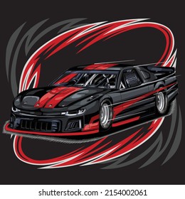 drag race isolated on black background for poster, t-shirt print, business element, social media content, blog, sticker, vlog, and card. vector illustration.