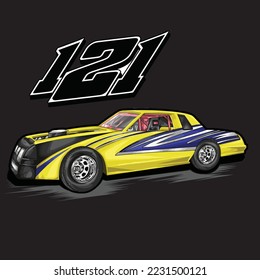 drag race isolated on black background for poster, t-shirt print, business element, social media content, blog, sticker, vlog, and card. vector illustration.