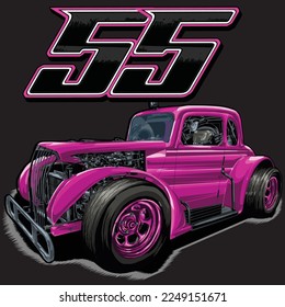 drag race isolated on black background for poster, t-shirt print, business element, social media content, blog, sticker, vlog, and card. vector illustration.