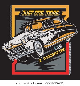 Drag race isolated on black background for poster, Social media content, Blog, Sticker, Vlog, And card. Vector illustration, T shirt print, business element, T shirt car illustration. Poster car