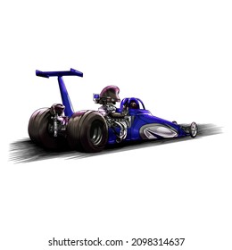 drag race isolated on white background for poster, t shirt print, business element, social media content, blog, sticker, vlog, and card. vector illustration.