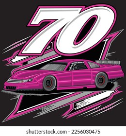 drag Racing Car, isolated on black background, for t-shirt business, digital printing, screen printing ,and poster