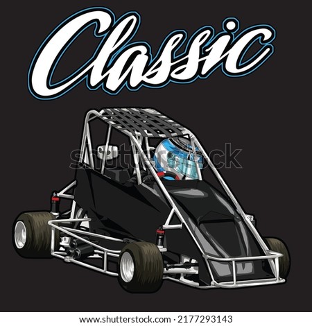 drag racing car on black background for poster, t-shirt print, business element, social media content, blog, sticker, vlog, and card. vector illustration.