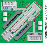 Drag racing. View from above. Vector illustration.