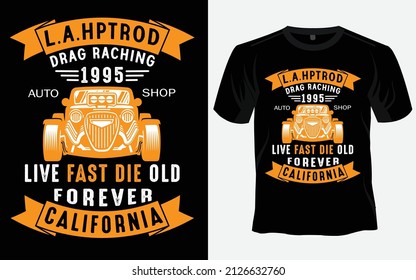 Drag Reaching Car T-Shirt Design