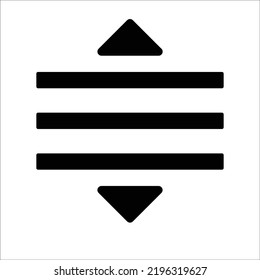 Ilustración del icono del vector de reordenación de arrastre