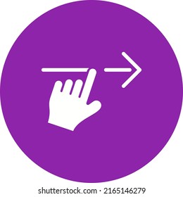 Arrastrar imagen vectorial de icono derecho. También se puede utilizar para botones de medios. Adecuado para aplicaciones móviles, aplicaciones web y medios impresos.