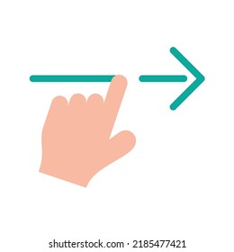 Drag Right icon vector image. Can also be used for Media Buttons. Suitable for mobile apps, web apps and print media.