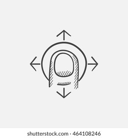 Drag sketch icon for web, mobile and infographics. Hand drawn vector isolated icon.