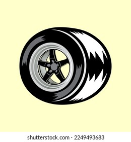ilustración del vector de la prima de la rueda de arrastre