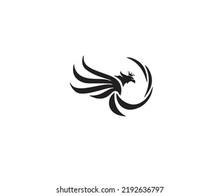 Dragan vector bird flying logo design