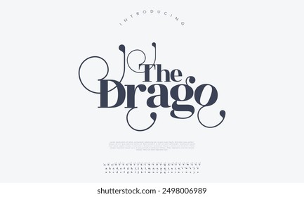 The drago minimal abstract fashion font alphabet minimal modern urban fonts for logo design etc typography illustration