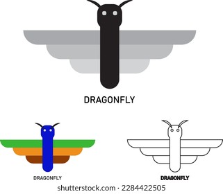 Dragofly icon simple vector template