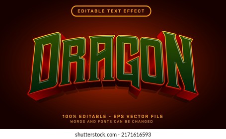 Dragon 3d Text Effect With Green Color
