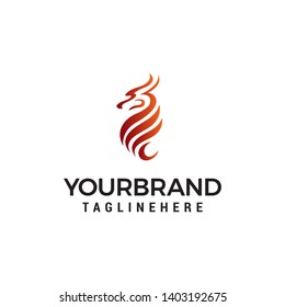 dragon abstract logo design concept template vector