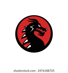 logo abstracto del dragón estilo moderno